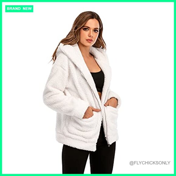 Faux Fur Fleece Lined Hooded Oversized Winter Jacket - Picture 4 of 7